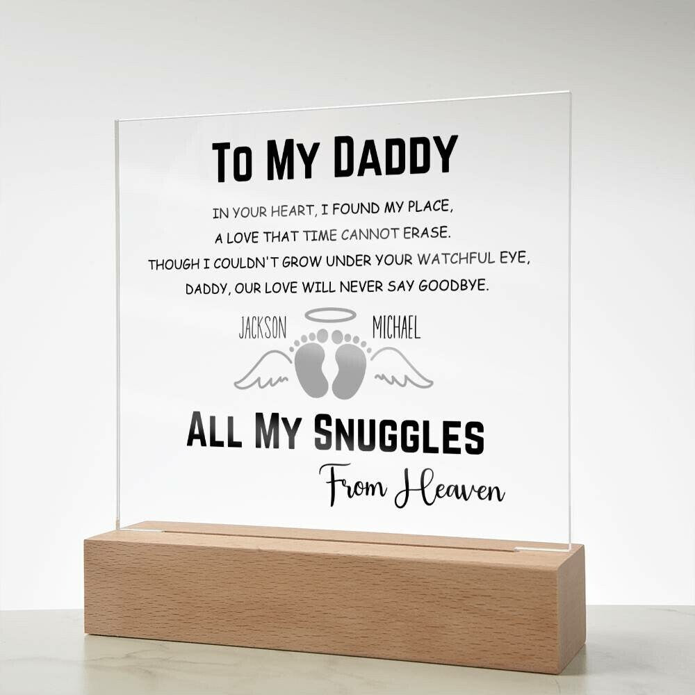 Miscarriage Gift for Dad Baby Memorial Plaque for Infant Loss Miscarriage Keepsake Plaque Gifts for Child Loss Grieving Gift for Dad