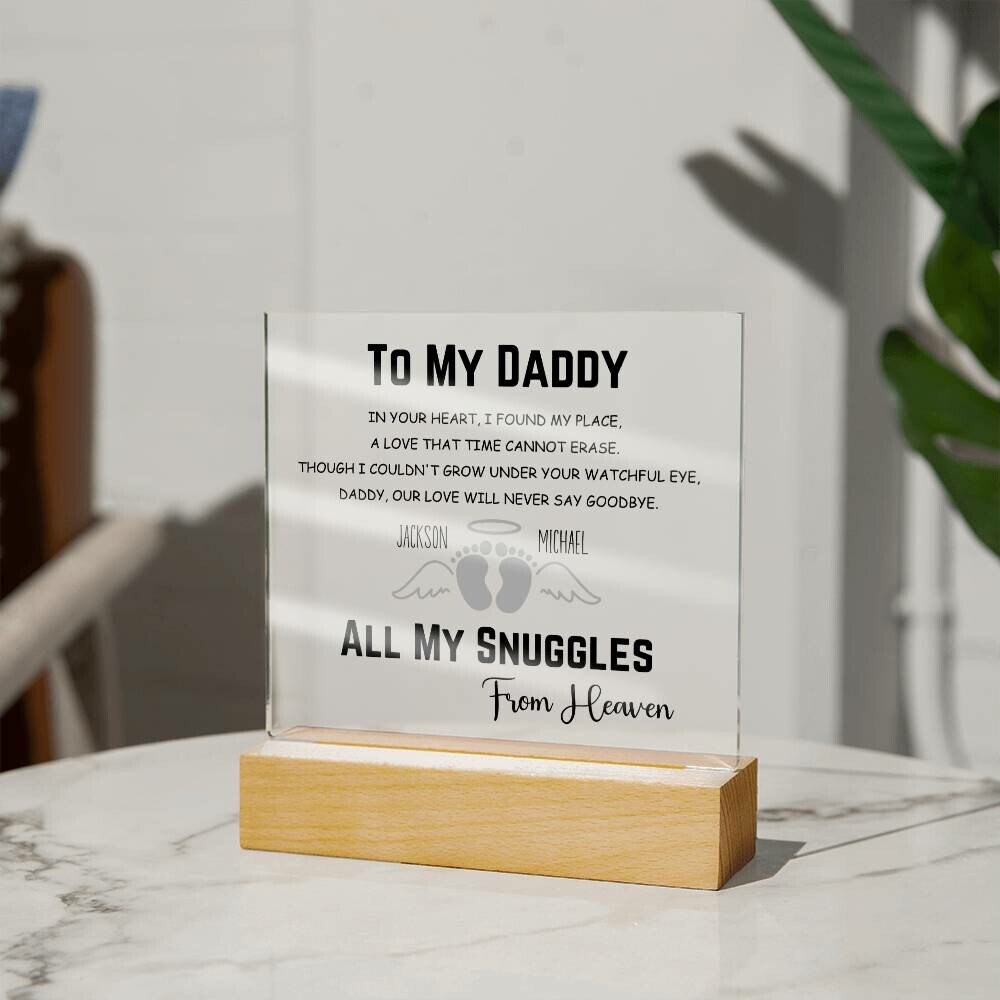 Miscarriage Gift for Dad Baby Memorial Plaque for Infant Loss Miscarriage Keepsake Plaque Gifts for Child Loss Grieving Gift for Dad
