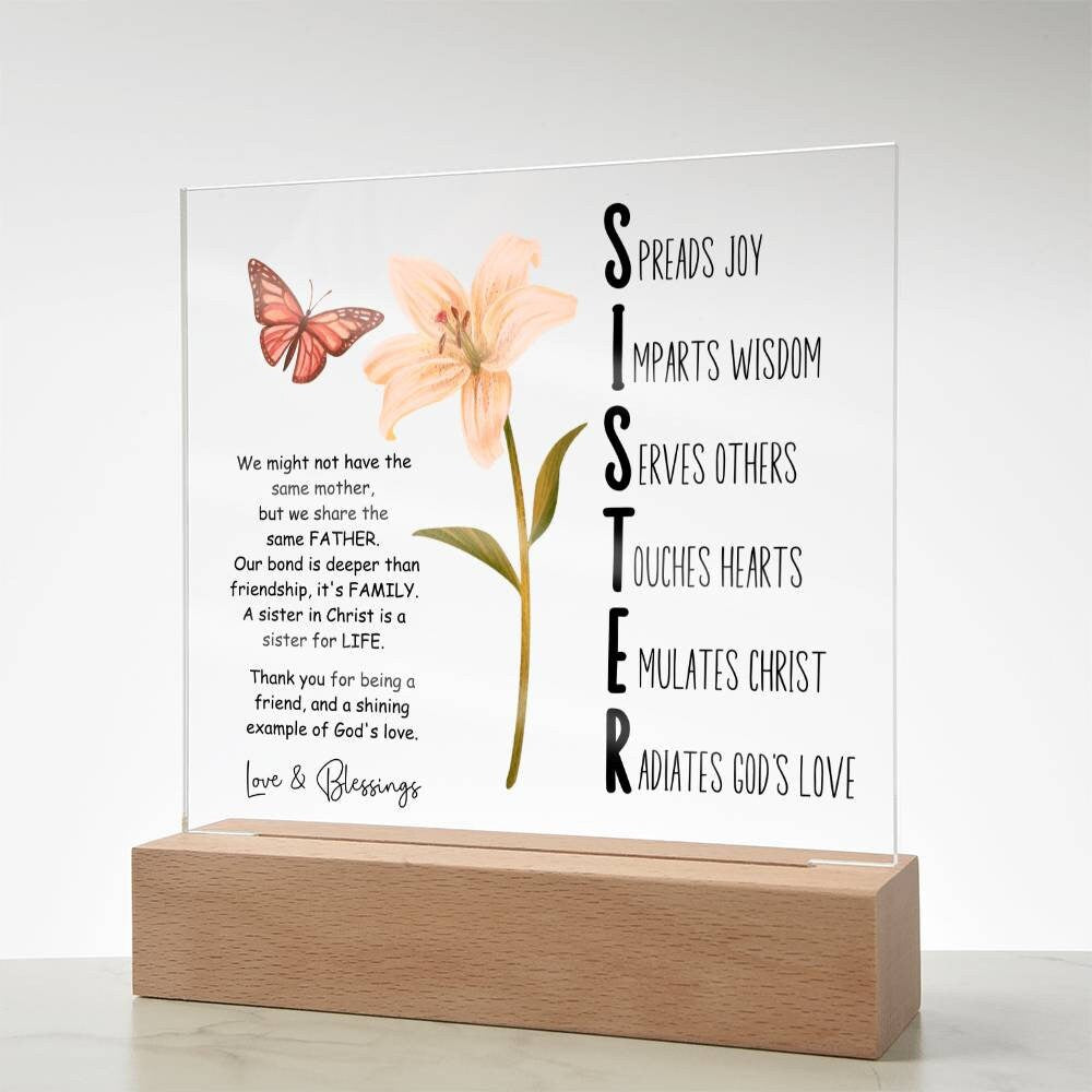 Sister Acronym Christian Friendship Gift Sister in Christ Friend Gift Faith Friendship Gift for Mentor Godly Woman Gift