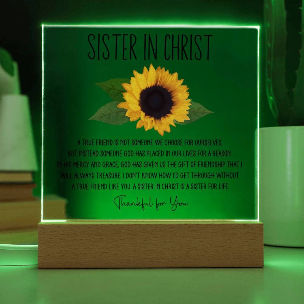 Sister in Christ Friendship Gift for Christian Friend Thankful for You Gift Sunflower Friendship Gift Faith Christian Friendship Gifts Women