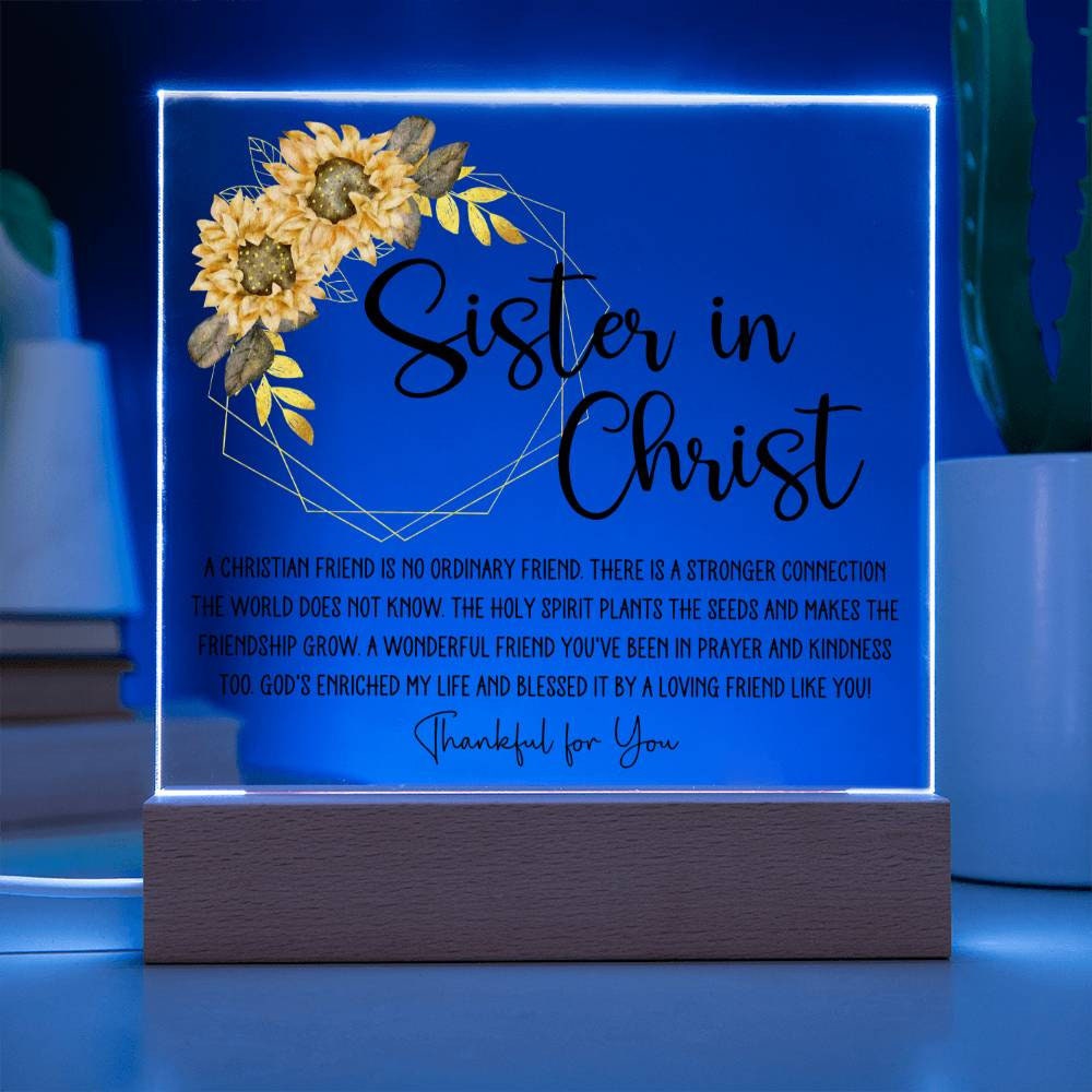 Sister in Christ Friendship Gift Christian Thank you Friend Gift Faith Gifts for Friend Christian Gifts Women Friendship Gifts Sunflower