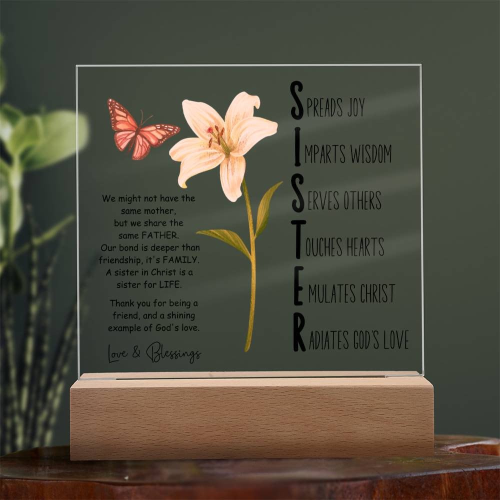 Sister Acronym Christian Friendship Gift Sister in Christ Friend Gift Faith Friendship Gift for Mentor Godly Woman Gift