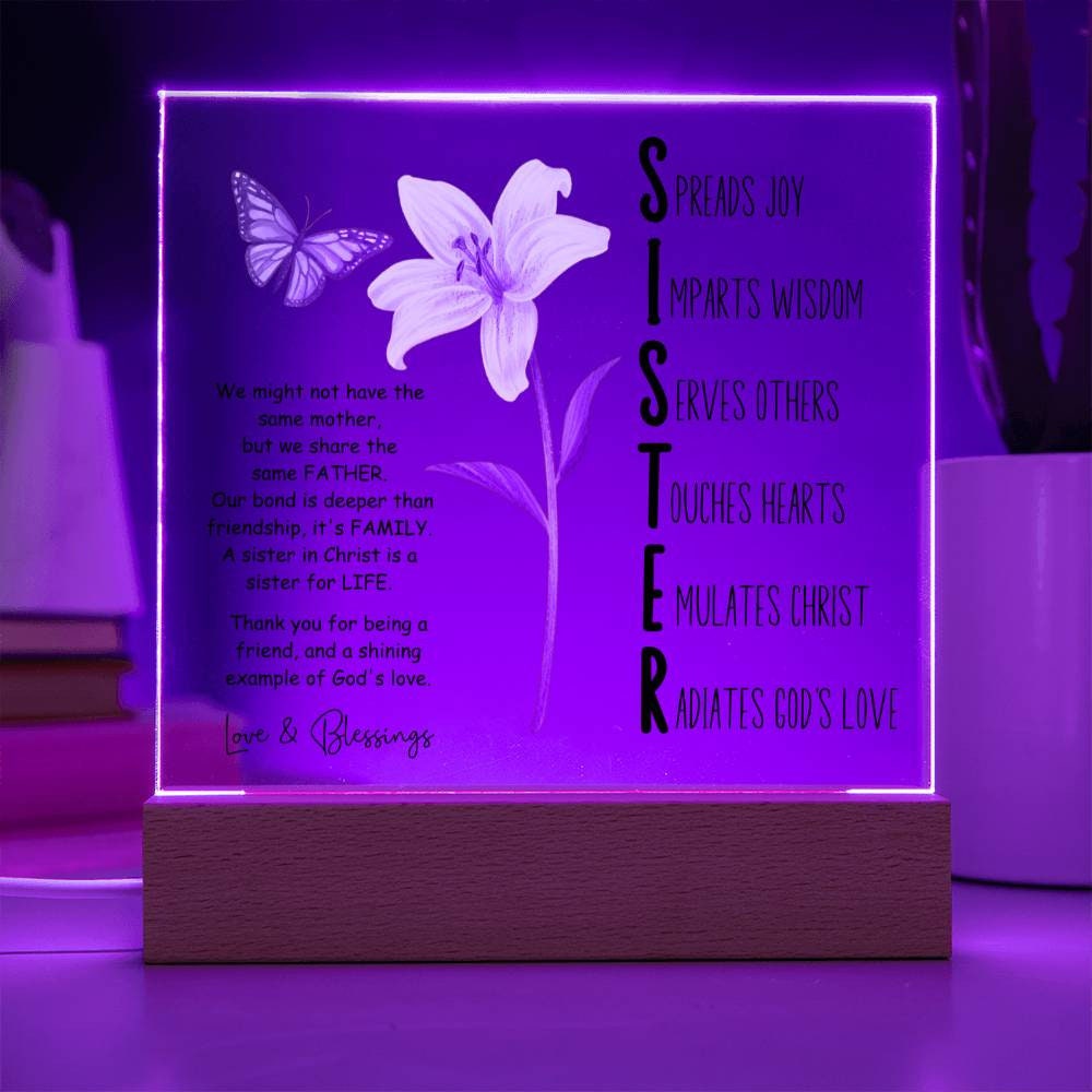 Sister Acronym Christian Friendship Gift Sister in Christ Friend Gift Faith Friendship Gift for Mentor Godly Woman Gift