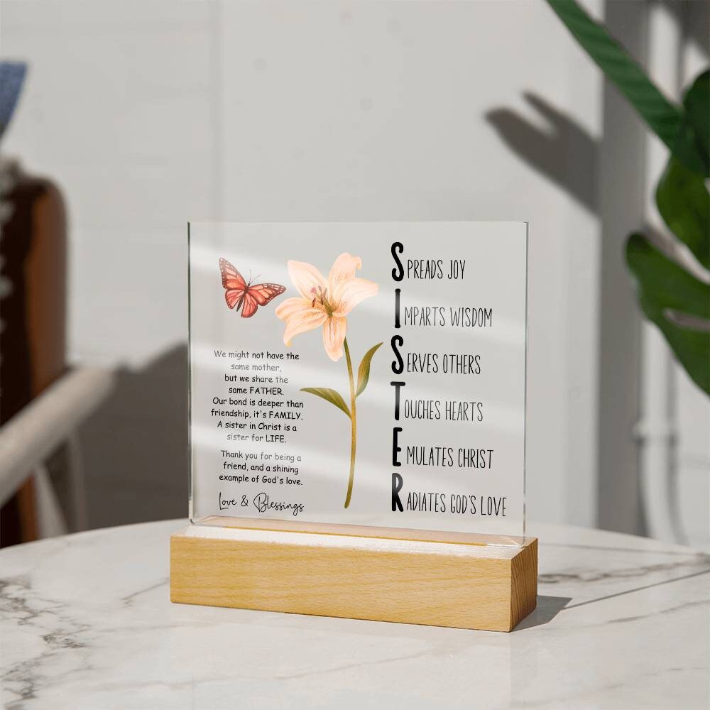 Sister Acronym Christian Friendship Gift Sister in Christ Friend Gift Faith Friendship Gift for Mentor Godly Woman Gift