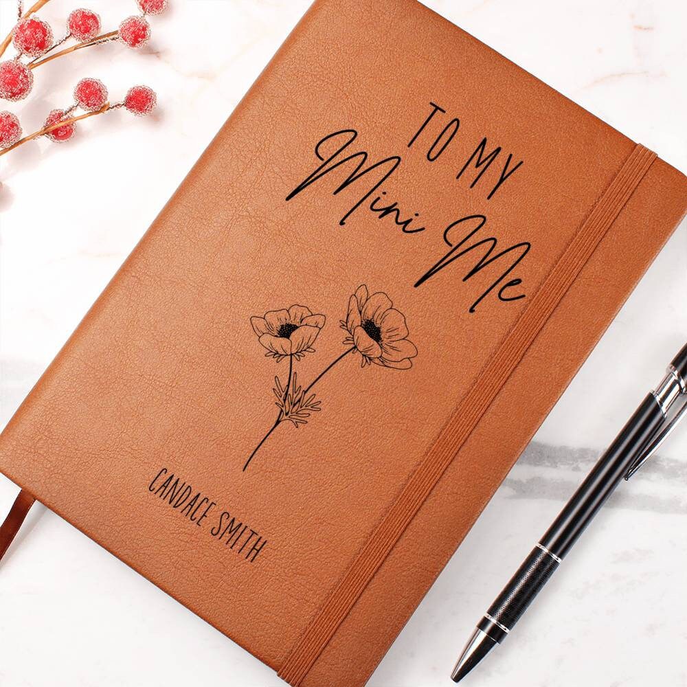 To My Mini Me Personalized Leather Journal, Letters to My Daughter