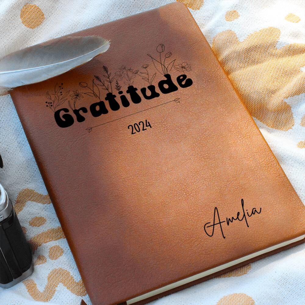 Personalized Leather Gratitude Journal, Gratitude Journal for Teens, Personalized Leather Journal, Christian Gifts, Journals for Girls