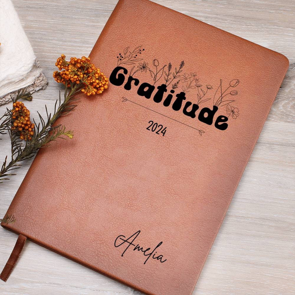 Personalized Leather Gratitude Journal, Gratitude Journal for Teens, Personalized Leather Journal, Christian Gifts, Journals for Girls