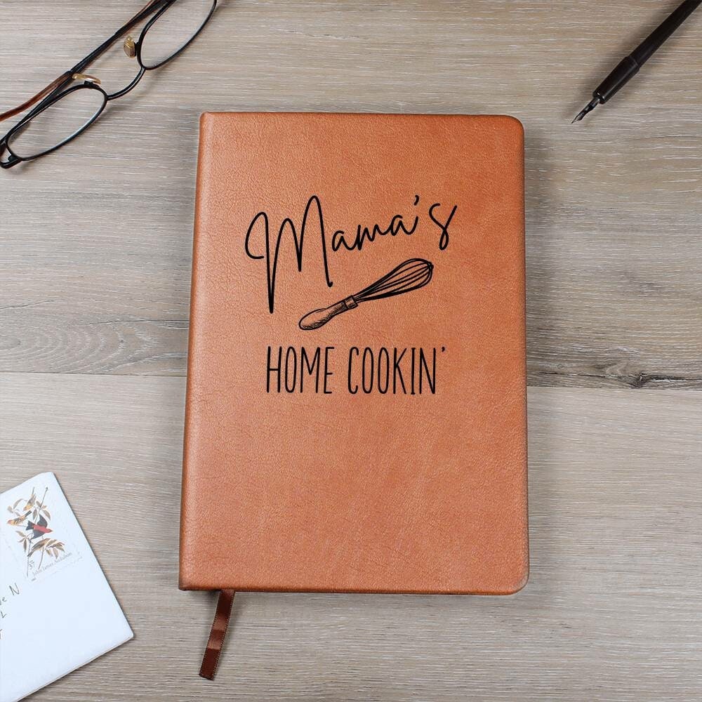 Personalized Leather Recipe Book, Custom Blank Recipe Book, Recipe Journal Gift for Mom, Personalized Cookbook