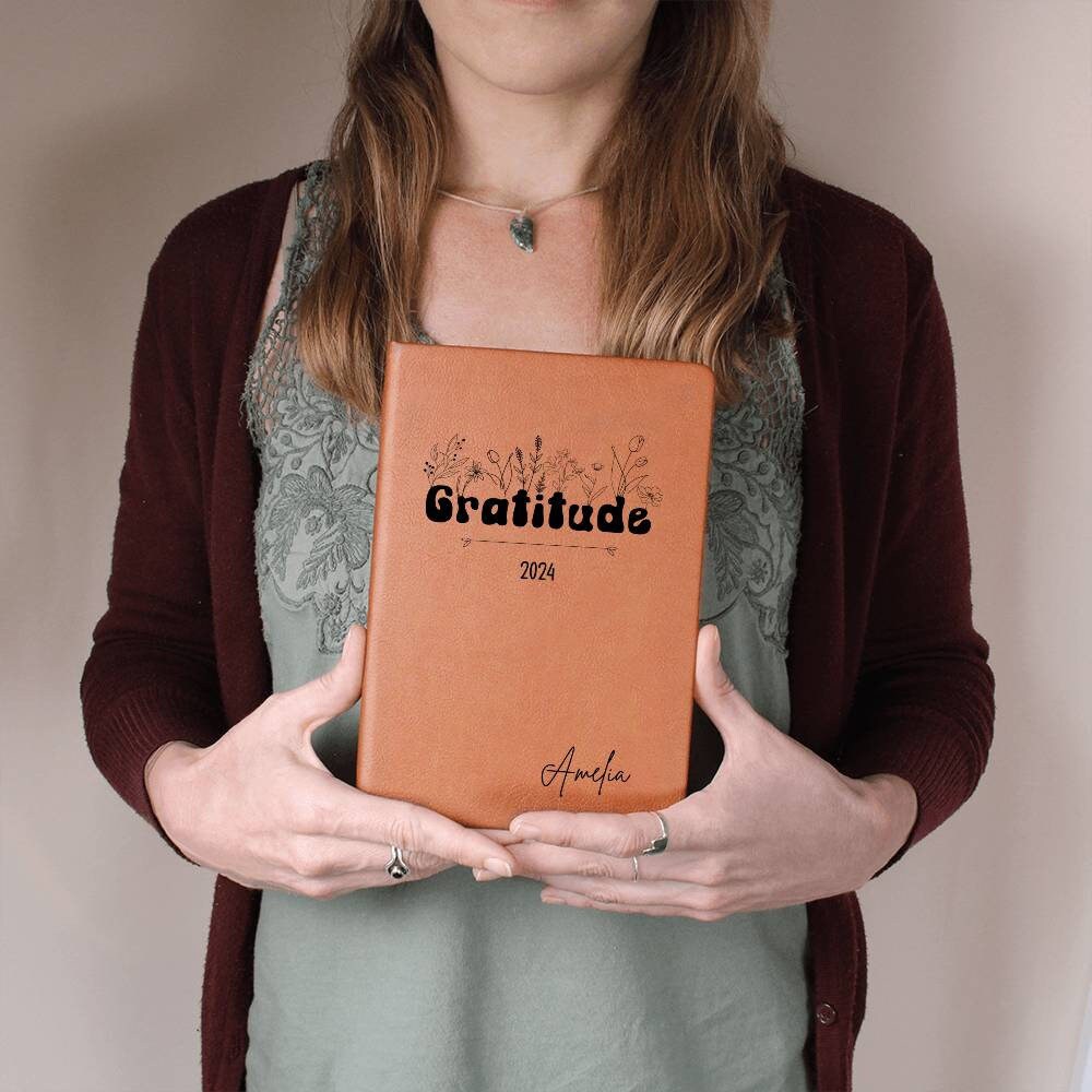 Personalized Leather Gratitude Journal, Gratitude Journal for Teens, Personalized Leather Journal, Christian Gifts, Journals for Girls