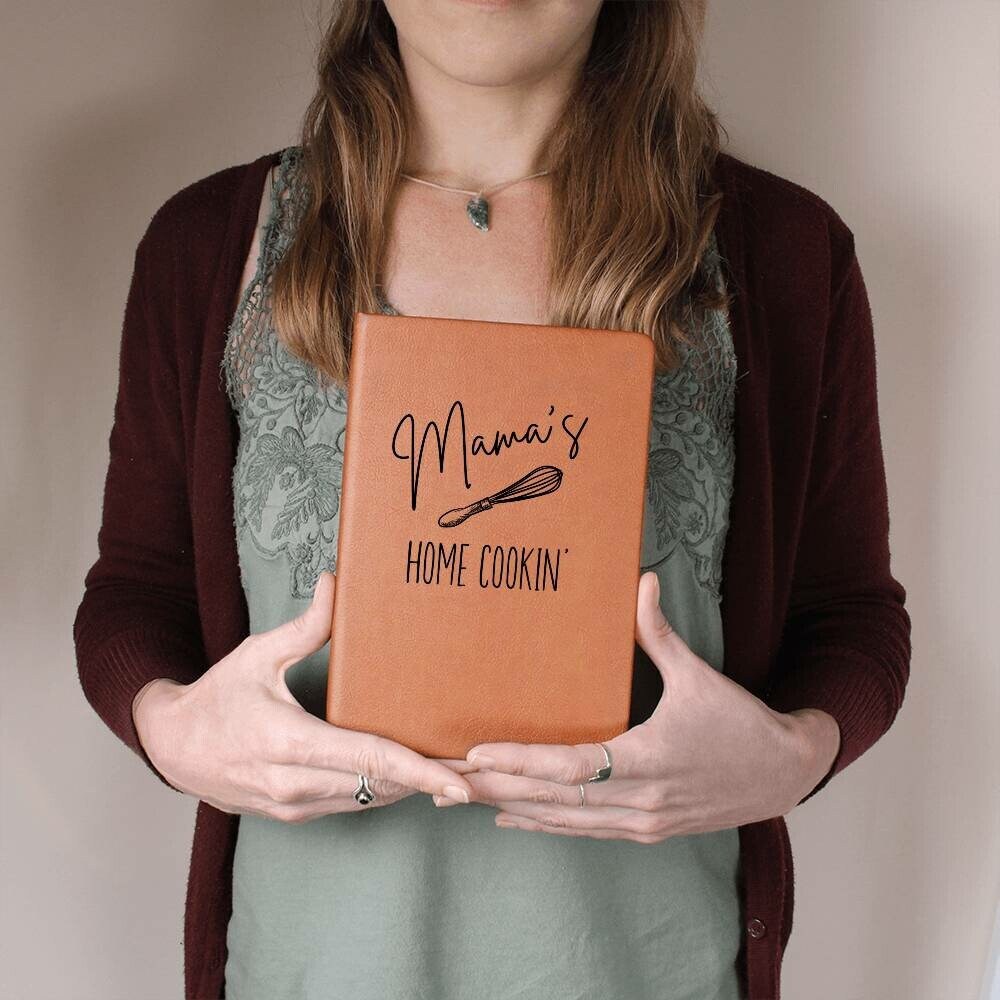 Personalized Leather Recipe Book, Custom Blank Recipe Book, Recipe Journal Gift for Mom, Personalized Cookbook