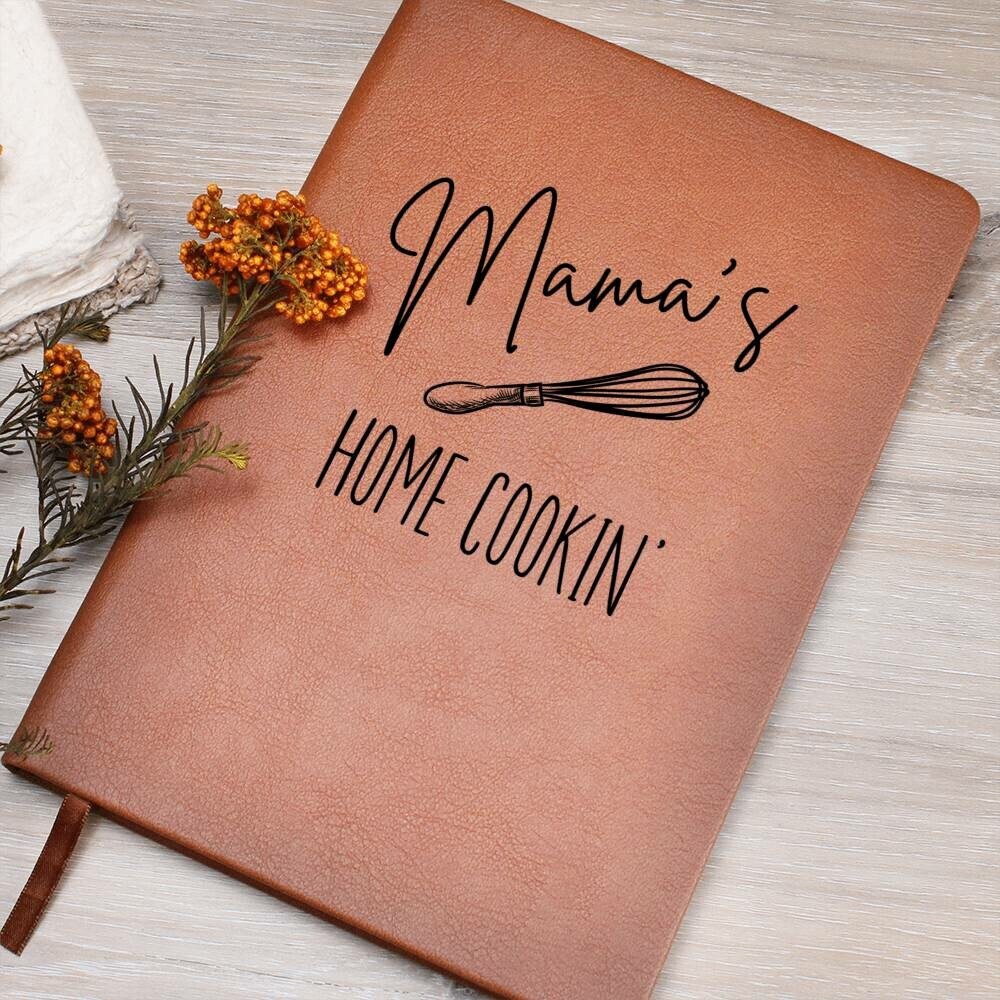 Personalized Leather Recipe Book, Custom Blank Recipe Book, Recipe Journal Gift for Mom, Personalized Cookbook