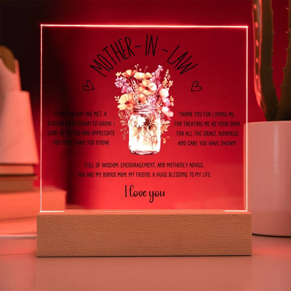 Mother in Law Wedding Gift, Mother in Law Gifts from Daughter in Law, Bonus Mom Gifts, Mother in Law Gift for Mothers Day