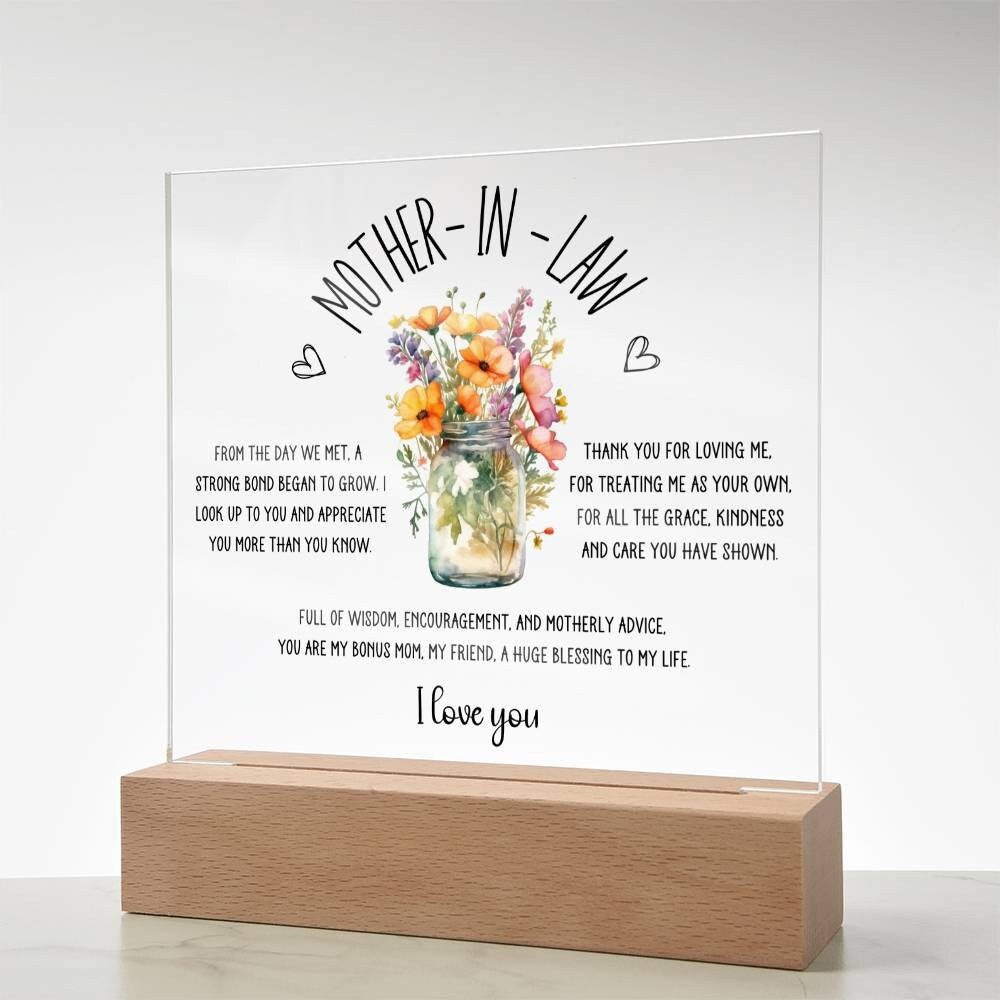 Mother in Law Wedding Gift, Mother in Law Gifts from Daughter in Law, Bonus Mom Gifts, Mother in Law Gift for Mothers Day