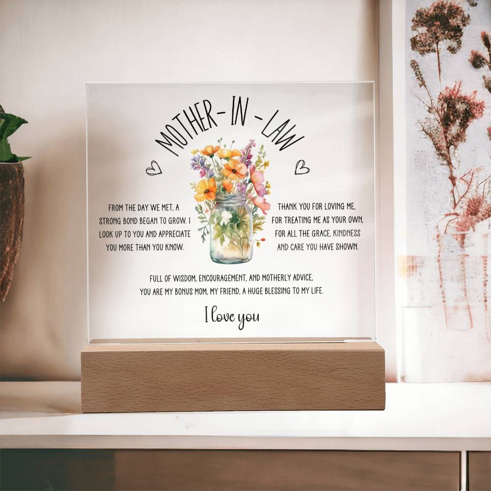 Mother in Law Wedding Gift, Mother in Law Gifts from Daughter in Law, Bonus Mom Gifts, Mother in Law Gift for Mothers Day