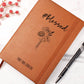 #Blessed Floral Personalized Leather Journal for Women