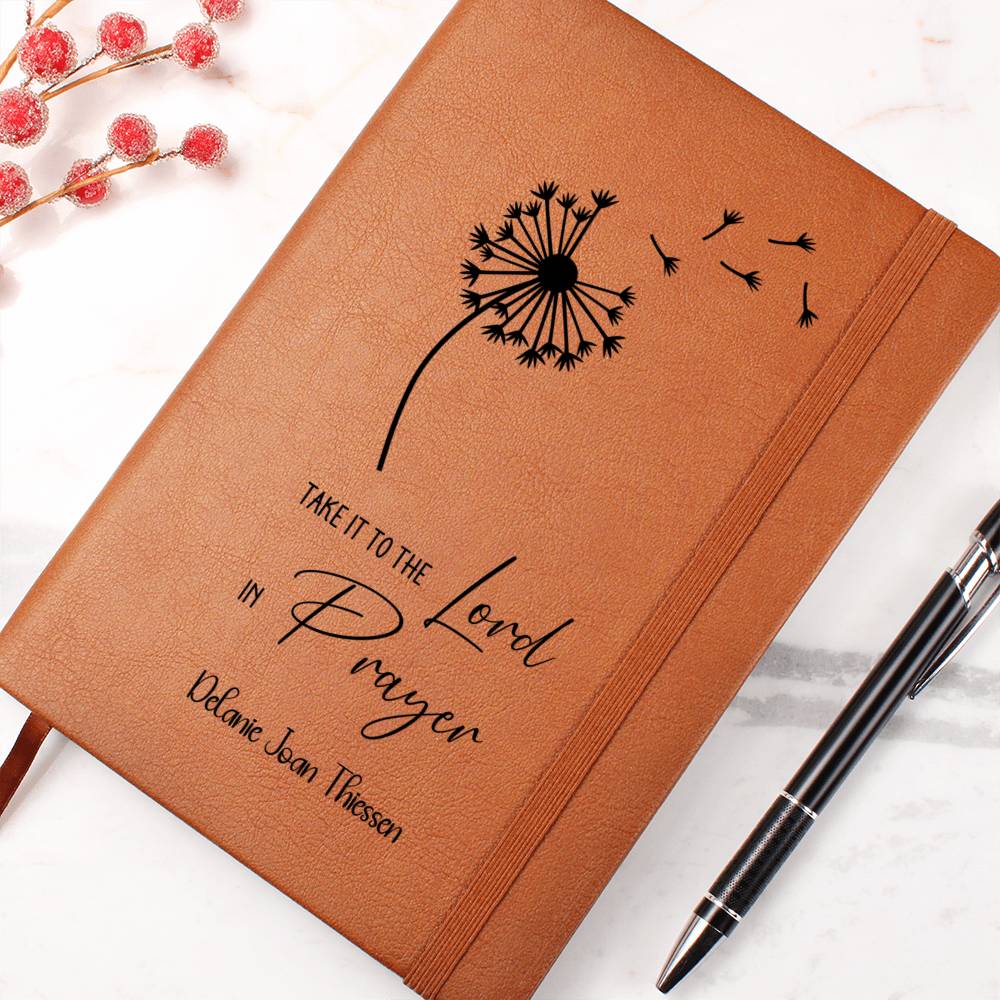 Take it to the Lord in Prayer Personalized Leather Prayer Journal