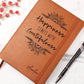 Happiness Starts with Gratefulness Personalized Leather Gratitude Journal