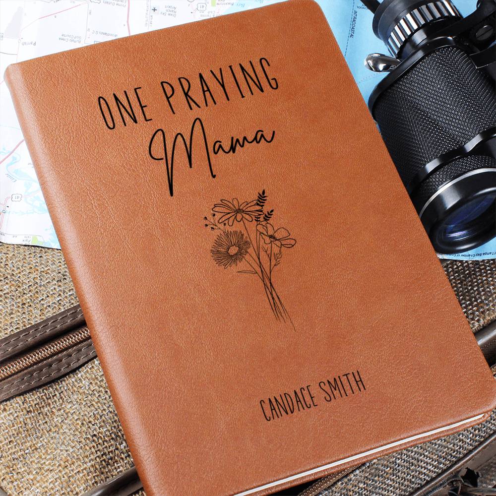 One Praying Mama Personalized Leather Prayer Journal