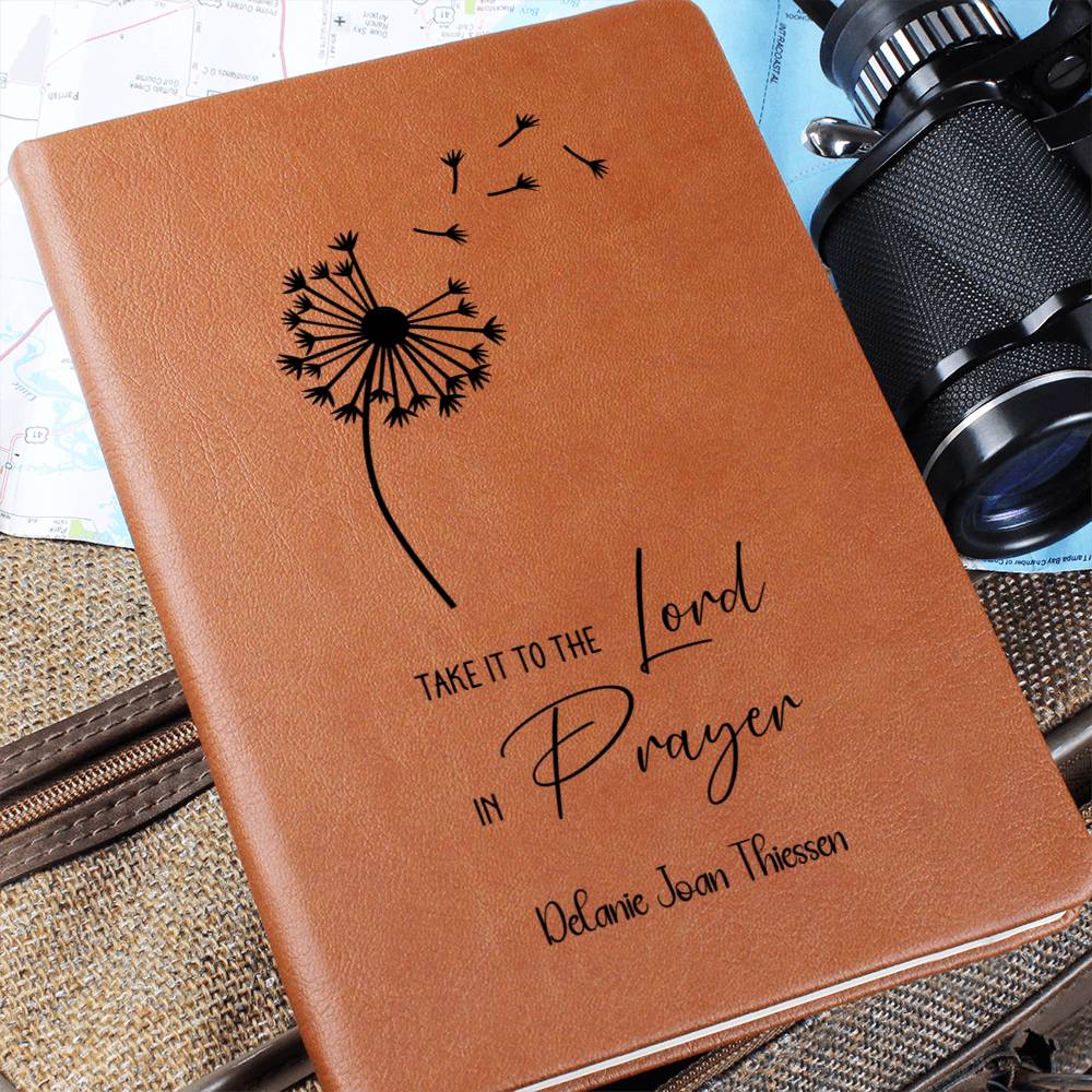 Take it to the Lord in Prayer Personalized Leather Prayer Journal