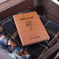 #Blessed Floral Personalized Leather Journal for Women