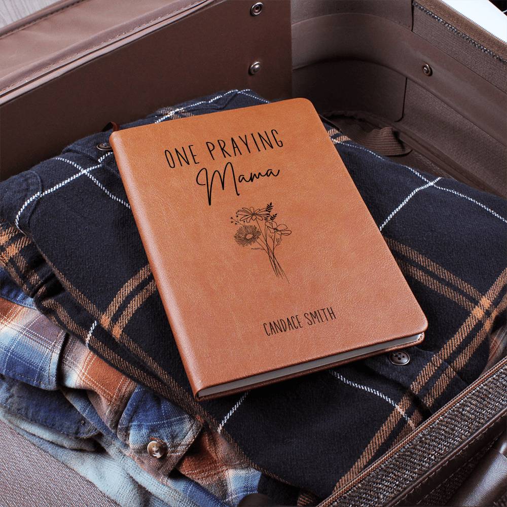 One Praying Mama Personalized Leather Prayer Journal