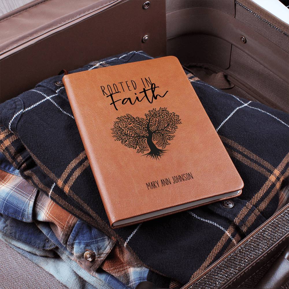 Rooted in Faith Personalized Leather Journal