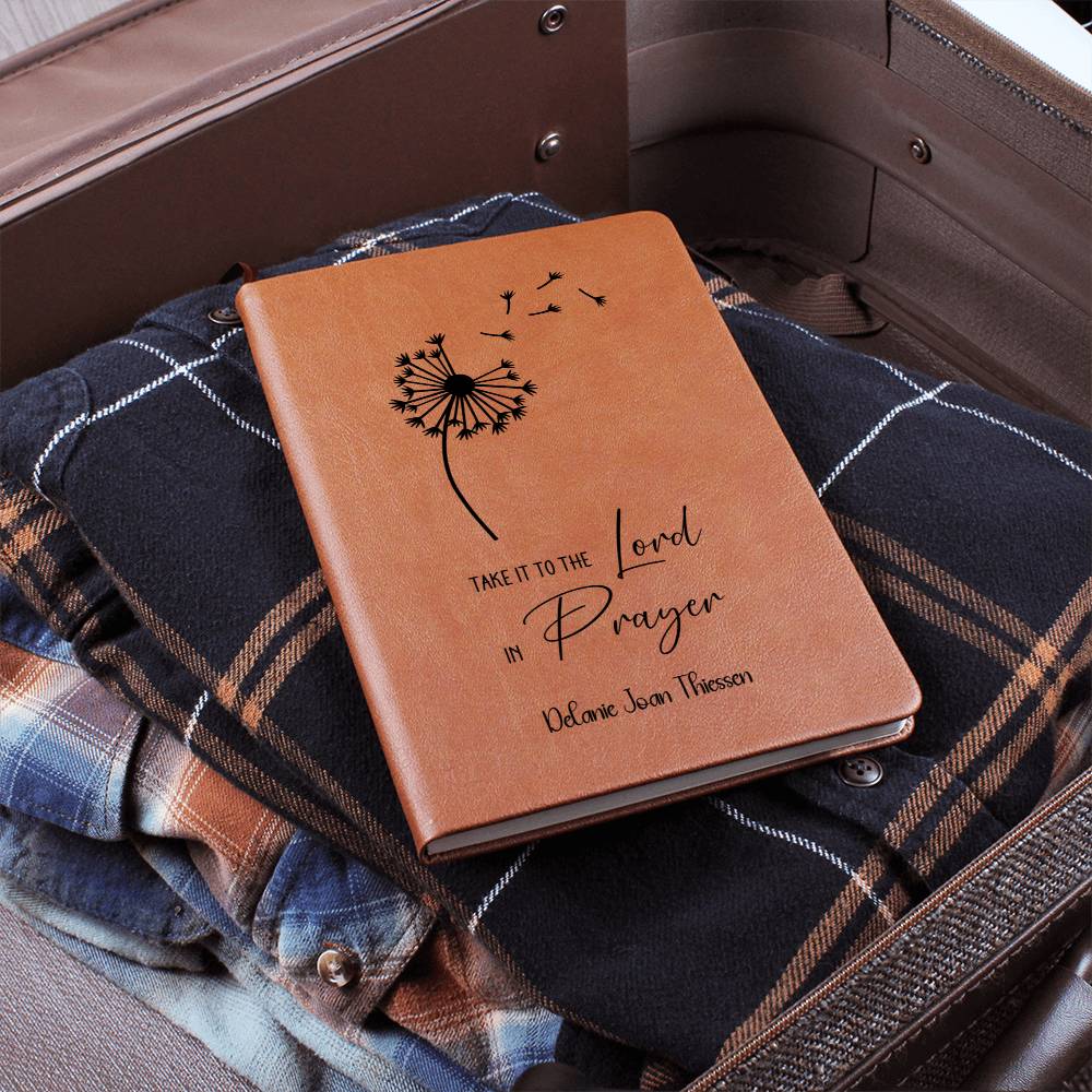 Take it to the Lord in Prayer Personalized Leather Prayer Journal