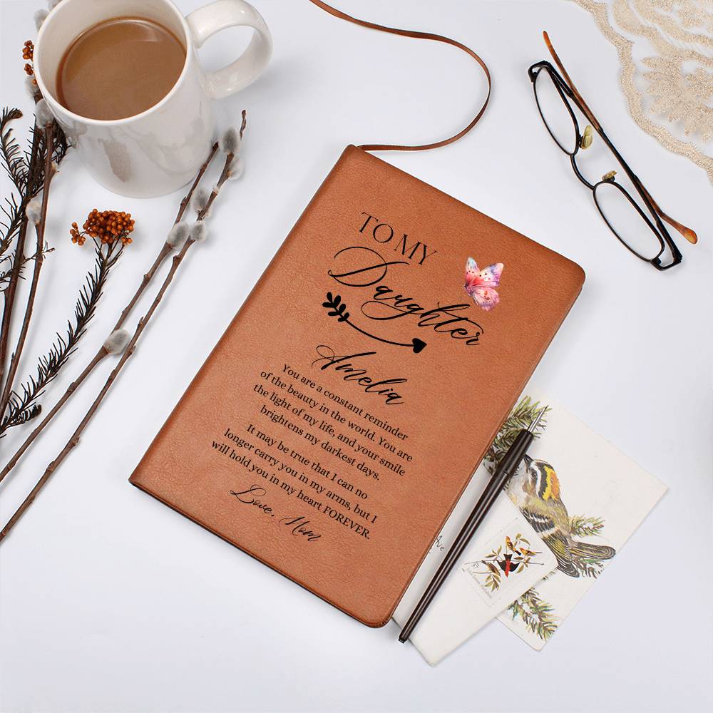 Pink Butterfly Personalized Daughter Journal From Mom