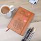 To My Bonus Daughter Hearts Personalized Leather Journal