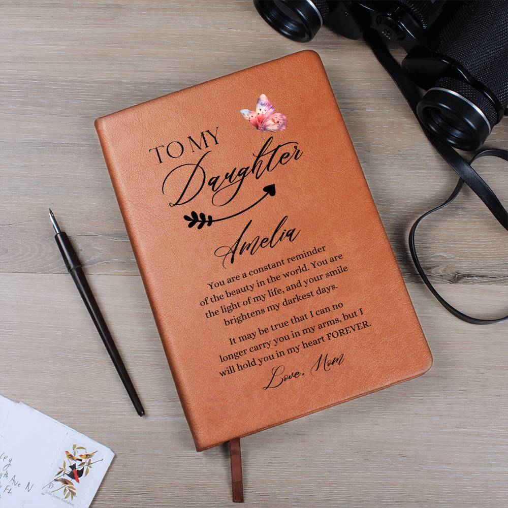 Pink Butterfly Personalized Daughter Journal From Mom