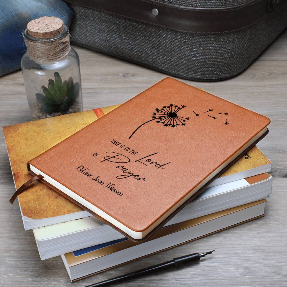 Take it to the Lord in Prayer Personalized Leather Prayer Journal