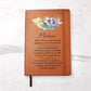 Watercolor Butterfly Personalized Leather Journal for Daughter