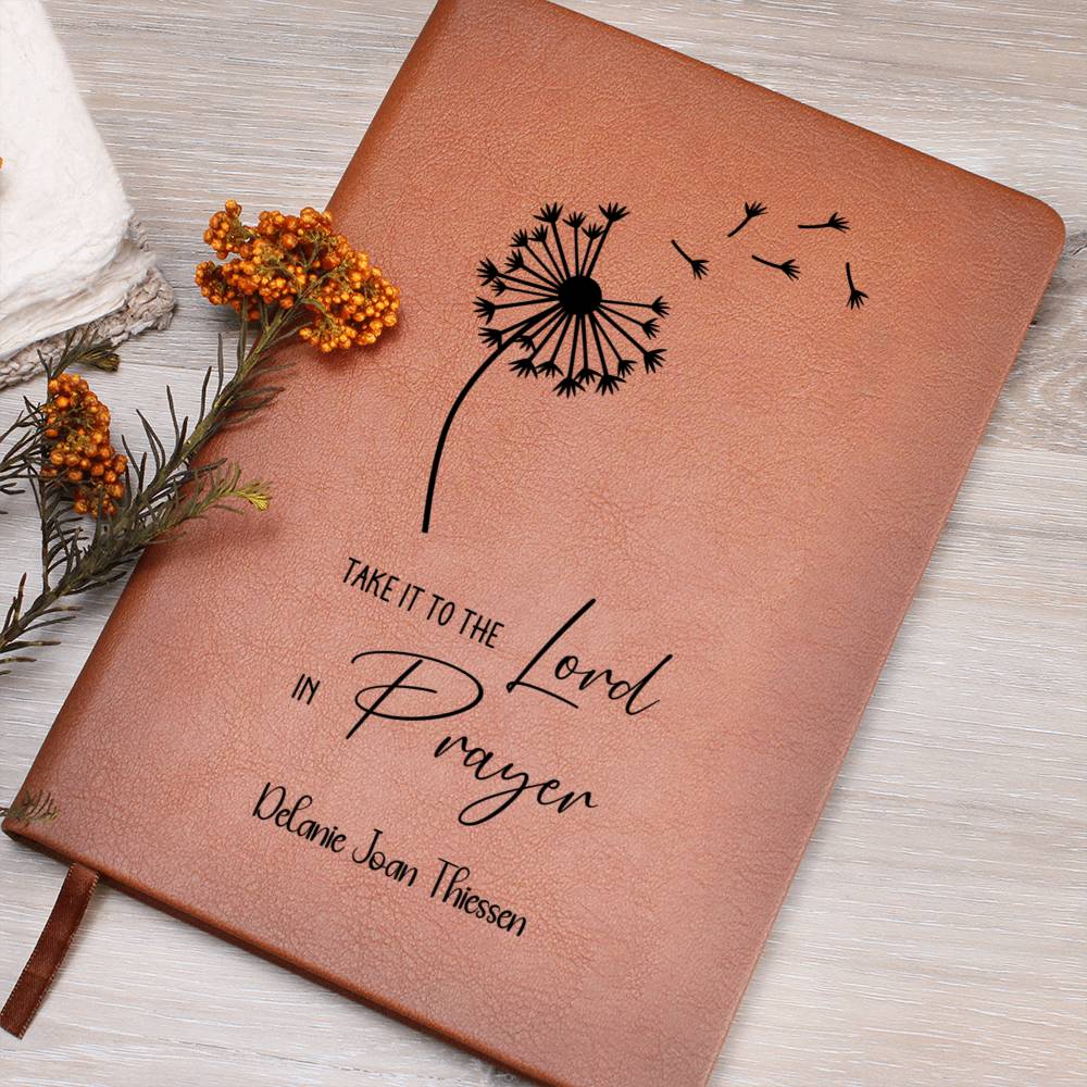 Take it to the Lord in Prayer Personalized Leather Prayer Journal