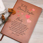 To My Bonus Daughter Hearts Personalized Leather Journal