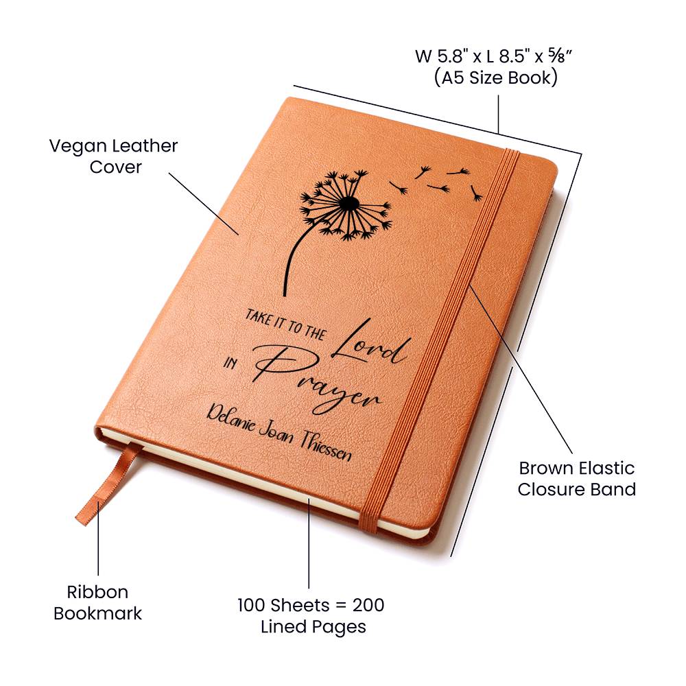 Take it to the Lord in Prayer Personalized Leather Prayer Journal
