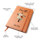 Faith Personalized Leather Journal, Floral Cross Christian Journal, Personalized Leather Prayer Journal, Devotional Journal for Women