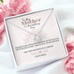 Sunflower Wedding Day Mother Personalized Love Knot Necklace