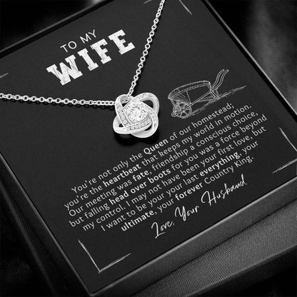 Forever Country King Farm Wife Love Knot Necklace