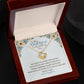 Blue Floral Wedding Day Mother Personalized Love Knot Necklace