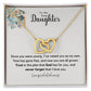 Step Daughter Graduation Gift Interlocking Hearts Necklace
