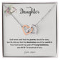 To my Daughter Graduation Interlocking Hearts Necklace