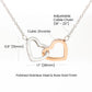 To my Daughter Graduation Interlocking Hearts Necklace