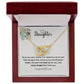 Step Daughter Graduation Gift Interlocking Hearts Necklace
