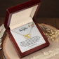To My Step Daughter Graduation Interlocking Hearts Necklace