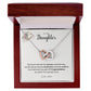 To my Daughter Graduation Interlocking Hearts Necklace