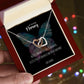 Interlocking Hearts Memorial Necklace Gift for Loss of Loved One