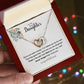 Step Daughter Graduation Gift Interlocking Hearts Necklace