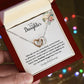 To My Step Daughter Graduation Interlocking Hearts Necklace