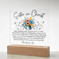Sister in Christ Friendship Garden Acrylic Plaque