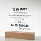 Snuggles from Heaven Infant Loss Gift for Daddy Personalized Acrylic Plaque
